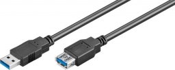 Kabel USB MicroConnect USB-A - USB-A 5 m Czarny (USB3.0AAF5B)