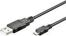 Kabel USB MicroConnect USB-A - microUSB 0.6 m Czarny (USBABMICRO0,60)