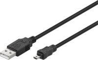 Kabel USB MicroConnect USB-A - miniUSB 1.8 m Czarny (USBAMB82)