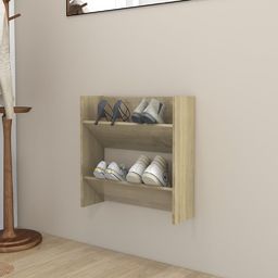 vidaXL Szafka ścienna na buty, dąb sonoma, 60x18x60 cm, płyta wiórowa