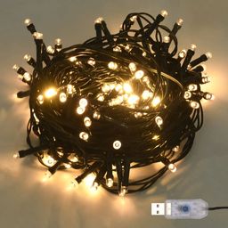 Lampki choinkowe vidaXL 300 LED białe ciepłe