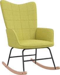  vidaXL Fotel bujany, zielony, tapicerowany tkaniną