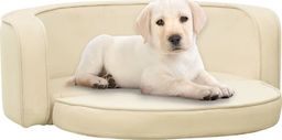  vidaXL Rozkładana sofa dla psa, kremowa, 73x67x26 cm, pluszowa