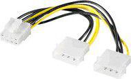 MicroConnect Molex x2 - PCIe 8-pin, 0.15m, Żółty (PI02015)