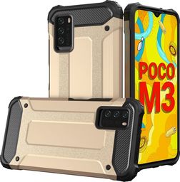  Hurtel Hybrid Armor pancerne hybrydowe etui pokrowiec Xiaomi Redmi Note 10 5G / Poco M3 Pro złoty