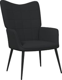  vidaXL vidaXL Fotel, 62 x 68,5 x 96 cm, czarny, obity tkaniną