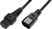 Kabel zasilający MicroConnect IEC LOCK C13 - C14, 1m (PC1024)