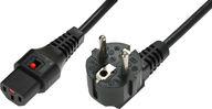 Kabel zasilający MicroConnect IEC LOCK C13 - R/A SCHUKO (EL182S)