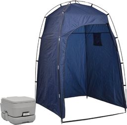  vidaXL Przenośna toaleta turystyczna z namiotem, 10+10 L