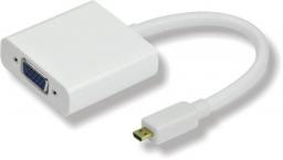 Adapter AV MicroConnect HDMI Micro - D-Sub (VGA) biały (HDMIDVGA)