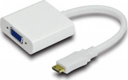 Adapter AV MicroConnect HDMI Mini  - D-Sub (VGA) biały (HDMIVGA)