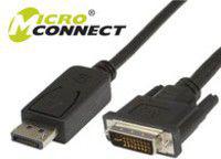 Kabel MicroConnect DisplayPort - DVI-D 1m czarny (DP-DVI-MM-100)
