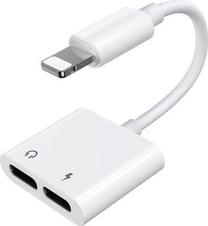 Adapter USB Joyroom S-Y104 Lightning - Lightning x2 Biały  (6956116718985)