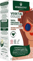 Herbatint  Farba do Włosów Herbatint Vegetal Color 100% ORGANIC Warm Chestnut Power - Ciepły Brąz
