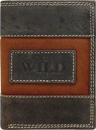  Always Wild Pionowy portfel męski, skóra naturalna, nubuk i jeans Always Wild