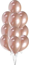  GoDan Balony metaliczne Różowo-Złote, B&C, 30 cm, 10 szt.