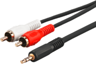 Kabel MicroConnect Jack 3.5mm - RCA (Cinch) x2 10m czarny (AUDLC10G)