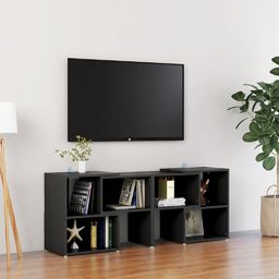  vidaXL Szafka pod telewizor, czarna, 104x30x52 cm, płyta wiórowa