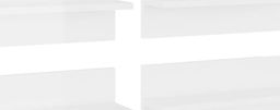  vidaXL Półki ścienne, 4 szt., białe, wysoki połysk, 40 x 11,5 x 18 cm