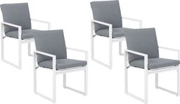  Shumee Zestaw 4 krzeseł ogrodowych szary PANCOLE