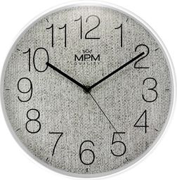  MPM-Quality Zegar ścienny, imitacja tkaniny, MECH.PŁYNĄCY, szkło mineralne, 4046.0092
