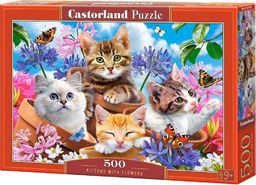  Castorland Puzzle 500 Kittens with Flowers CASTOR