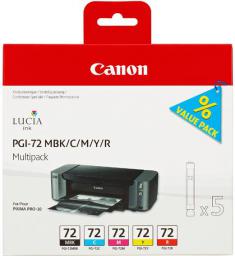 Tusz Canon PGI72 (black, cyan, magenta, yellow, red)