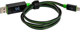 Kabel USB Realpower USB-A - microUSB 0.75 m Zielony (187656)
