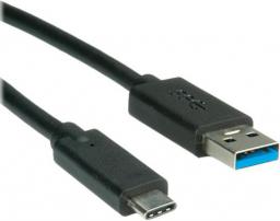 Kabel USB Roline USB-A - 0.5 m Czarny (11.02.9010)