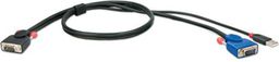 Kabel USB Lindy USB-A - D-Sub (VGA) 2 m Czarny (33771)