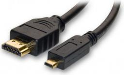 Kabel HDMI Micro - HDMI 1m czarny
