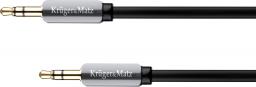 Kabel Kruger&Matz Jack 3.5mm - Jack 3.5mm 1.5m szary (KM0338)