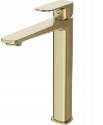 Bateria umywalkowa Cersanit S951-393 BATERIA UM SZTORC WYS LARGA 1 UCHW ZŁOTY MAT // BC.S951-393