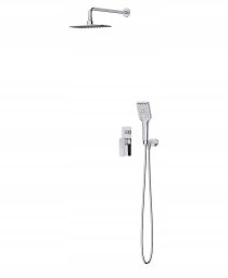 Zestaw prysznicowy Cersanit S952-029 SET B342 ZESTAW PODTYNKOWY LARGA Z BATERIĄ WAN-NAT CHROM CERSANIT