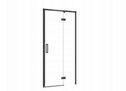 Cersanit S932-125 DRZWI NA ZAWIASACH KABINY PRYSZ LARGA CZARNA 100X195 PR SZKŁO TRANS// KNC.DRZ-LARGA-100X195-TR-P-CZ