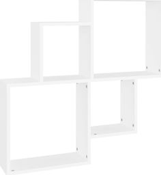  vidaXL Półka ścienna, kostki, biała, 80 x 15 x 78,5 cm płyta wiórowa