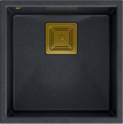 Zlewozmywak Quadron DAVID 40 GraniteQ black diamond/elementy złote
