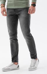  Ombre Spodnie męskie jeansowe P1023 - grafitowe S