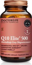 Doctor Life Doctor Life Q10 Elite 500 suplement diety rewitalizujący geny długowieczności 60 kapsułek