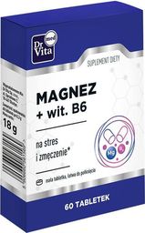  Dr Vita Dr Vita Magnez + Witamina B6 suplement diety na stres i zmęczenie 60 tabletek