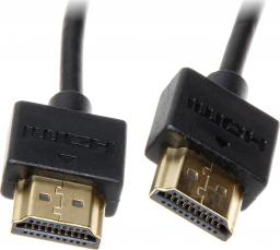 Kabel HDMI - HDMI 0.5m czarny (HDMI-0.5/SLIM)