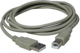 Kabel USB Logo USB-A - USB-B 3 m Biały (17059)