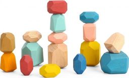  Tooky Toy Klocki Drewniane Kamienie Edukacyjne Montessori 16 el.