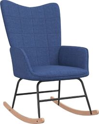  vidaXL Fotel bujany, niebieski, tapicerowany tkaniną