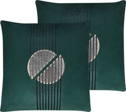  Shumee Zestaw 2 welurowych poduszek dekoracyjnych 45 x 45 cm zielony CEROPEGIA