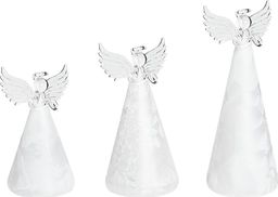  Shumee Zestaw 3 figurek LED aniołów biały KITTILA
