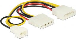 Delock Molex x2 - 3-pin, 0.15m, Wielokolorowy (83658)