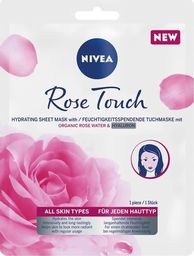  Nivea Rose Touch intensywnie nawilżająca maska z organiczną wodą różaną i kwasem hialuronowym