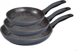 Patelnia Stoneline Stoneline Pan set of 3 6882 Frying, Diameter 16/20/24 cm, Suitable for induction hob, Fixed handle, Grey