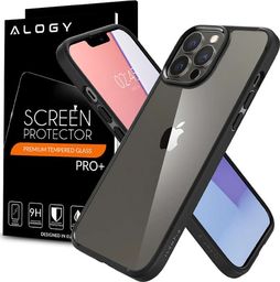  Spigen Etui obudowa case Spigen Ultra Hybrid do Apple iPhone 13 Pro Max Matte Black + Szkło